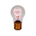 Stellar Haus Pink Heart Lightbulb Lamp USB Rechargeable