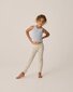 Rylee + Cru Ribbed Tank 2pc Set - Shell/Light Blue