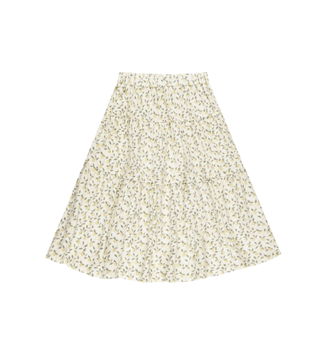 Rylee + Cru Tiered Midi Skirt  - Lemons