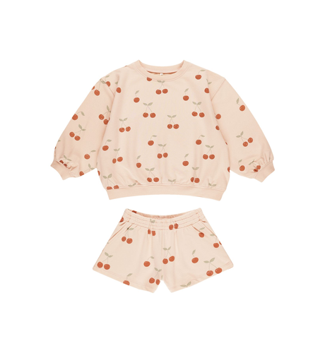 Rylee + Cru Terry Set - Cherries