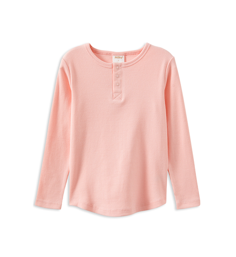 Milky Whisper Rose Henley - Rose