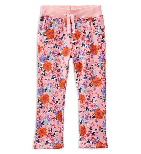 Milky Sunflower Fleece Track Pant - Pink