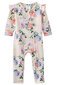 Milky Hydrangea Zip Frill Romper - Pale Pink