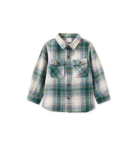 Milky Green Check Overshirt