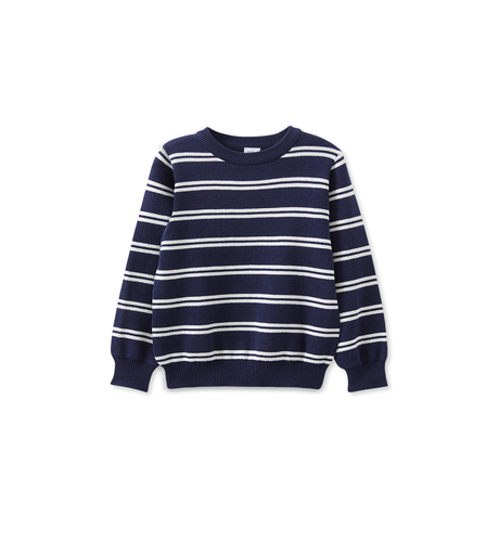Milky Stripe Knit Jumper - Navy