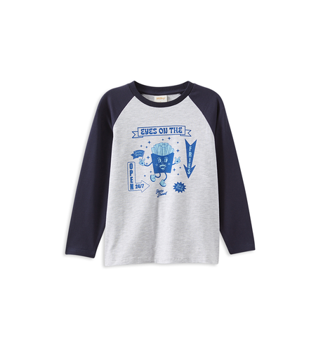 Milky Eyes On The Fries Tee - Silver Marle