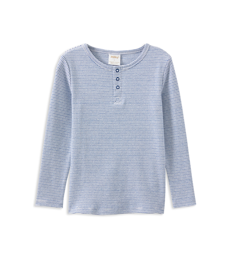 Milky Blue Stripe Henley