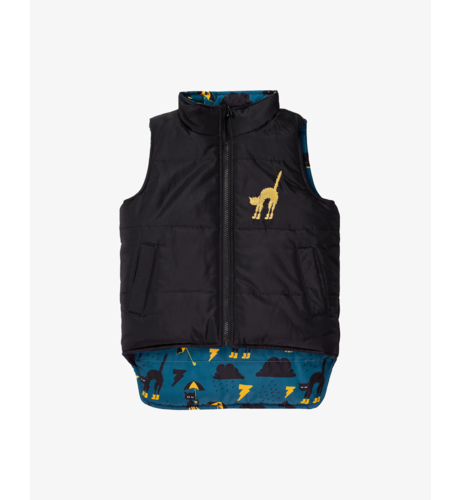Band Of Boys Raining Cats + Dogs Reversible Puffer Vest