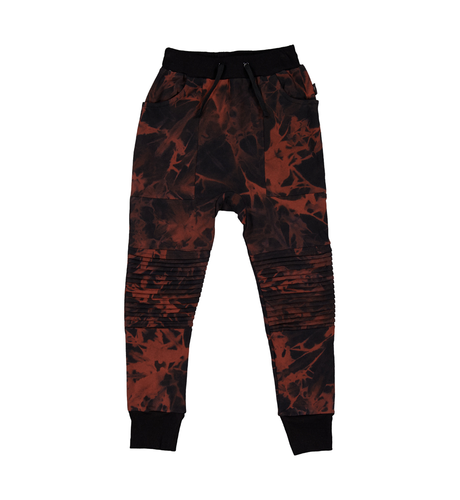 Radicool Dude Black & Rust Tie Dye Captain Pant