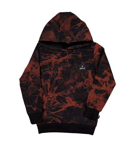 Radicool Dude Black & Rust Tie Dye Pocket Hood