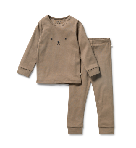 Wilson & Frenchy Walnut Organic Rib L/S Pyjamas