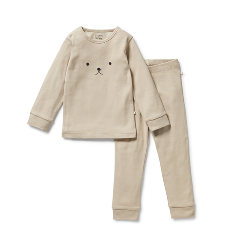 Wilson & Frenchy Biscuit Organic Rib L/S Pyjamas