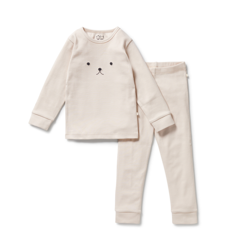 Wilson & Frenchy Dusty Rose Organic Rib L/S Pyjamas