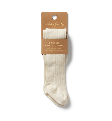 Wilson & Frenchy Buttermilk Organic Ribbed Tights