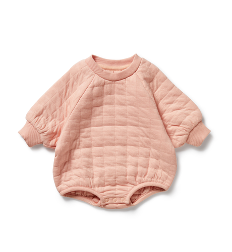 Wilson & Frenchy Pretty Pink Organic Quilted Bodysuit
