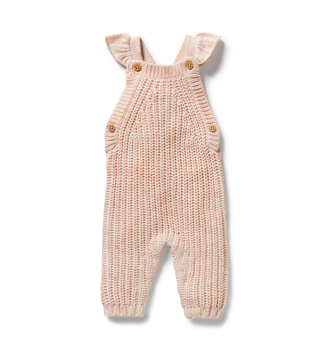 Wilson & Frenchy Fairy Floss Organic Knitted Ruffle Overall