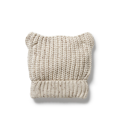 Wilson & Frenchy Cookie and Cream Organic Knitted Bear Hat