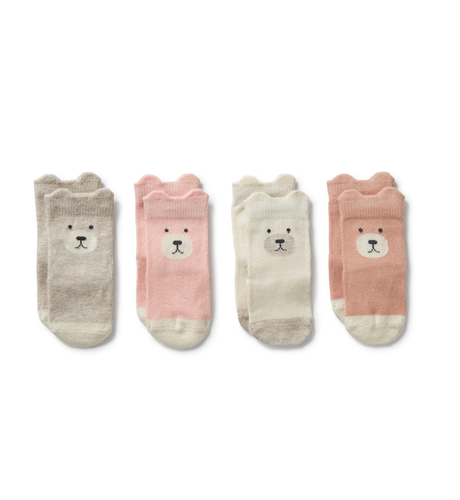 Wilson & Frenchy Girls Organic 4 Pack Baby Socks