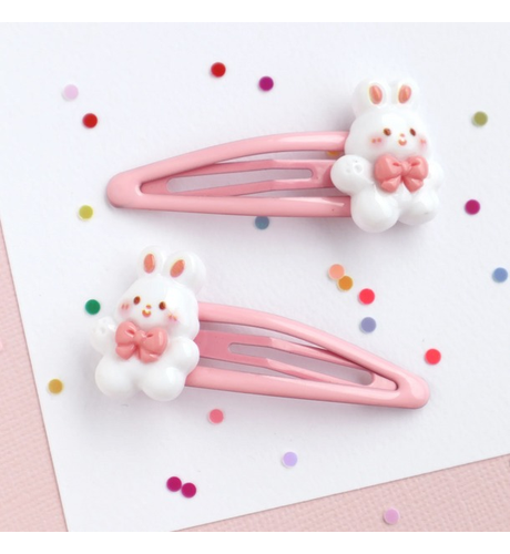 Mon Coco Bunny Bow Hair Clips