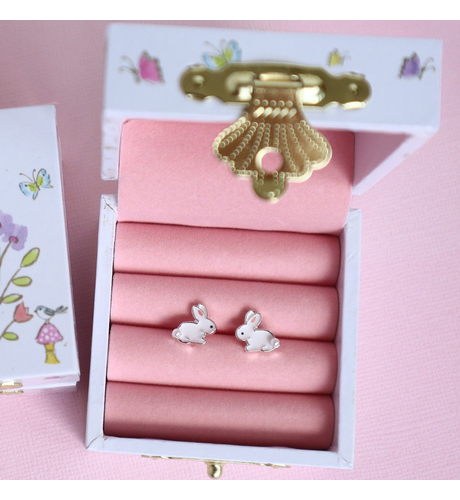 Lauren Hinkley Bunny Earrings In Trinket Box