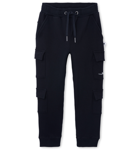 Minti Multi Pocket Furry Trackies - Black