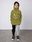 Minti Pretzel Leopard Furry Hood - Olive