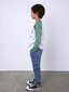 Minti Hot Dog L/S Tee - White Marle/Forest Marle