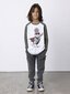 Minti Super Pineapple L/S Tee - White Marle/Forest