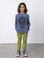 Minti Burger Skater L/S Tee - Blue Wash