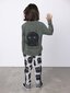 Minti Hello Goodbye Monster L/S Tee - Olive Wash