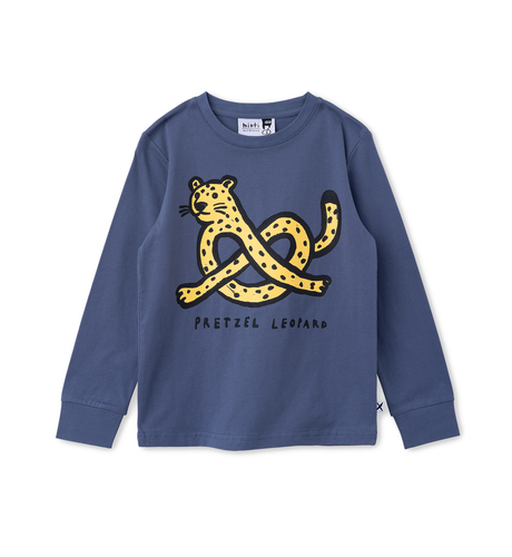 Minti Pretzel Leopard L/S Tee - Midnight