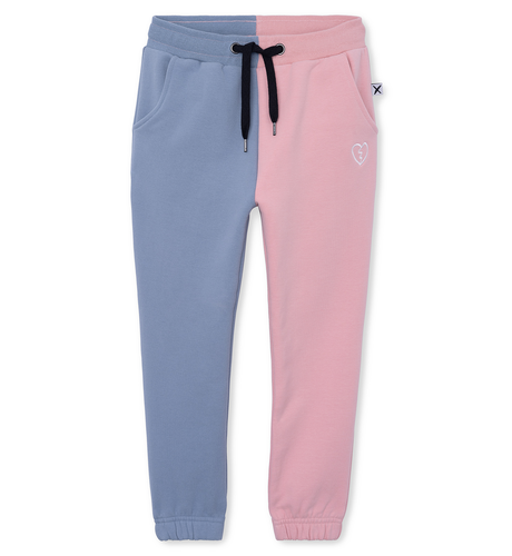 Minti Furry Opposite Trackies - Muted Blue/Muted Pink