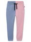 Minti Furry Opposite Trackies - Muted Blue/Muted Pink