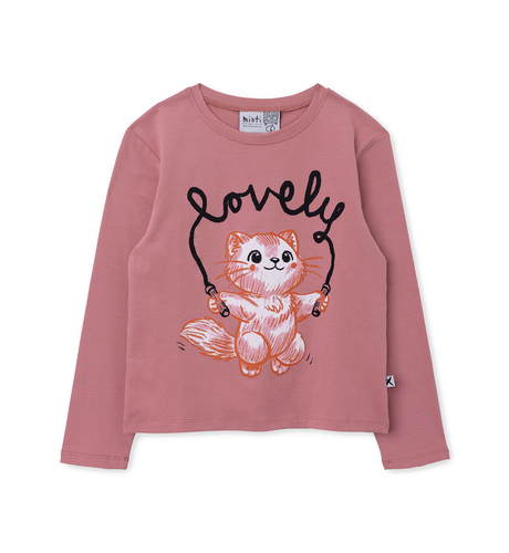 Minti Lovely Kitty L/S Tee - Apricot