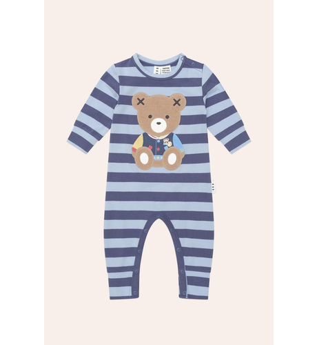 Huxbaby College Hux Blue Stripe Romper