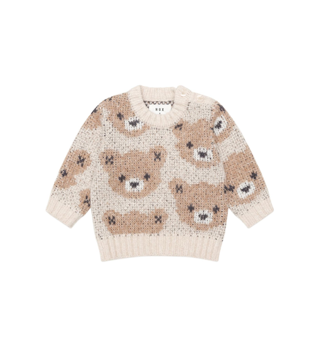 Huxbaby Ecru Huxbear Knit Jumper