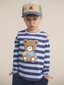 Huxbaby Furry Hux Blue Stripe Bear Top