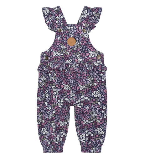 Huxbaby Midnight Flower Garden Frill Overall