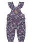 Huxbaby Midnight Flower Garden Frill Overall