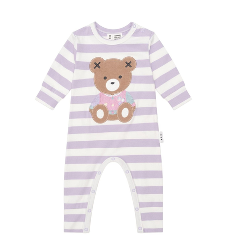 Huxbaby College Hux Orchid Stripe Romper