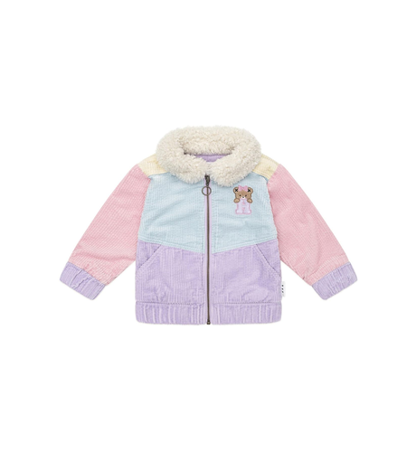 Huxbaby Blush Colour Block Cord Jacket