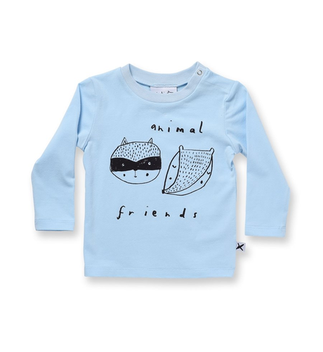 Minti Animal Friends Domed Tee Baby Blue