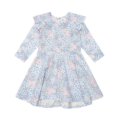 Huxbaby Flower Garden Shirred L/S Dress