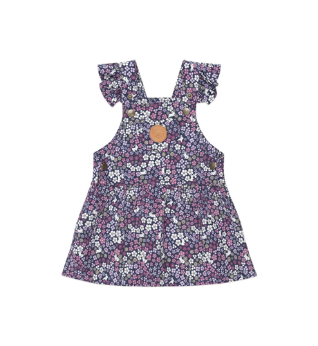 Huxbaby Midnight Flower Garden Overall Dress