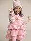 Huxbaby Blush Cord Tiered Overall Dress