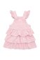 Huxbaby Blush Cord Tiered Overall Dress