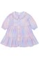 Huxbaby Rainbow Check L/S Frill Dress