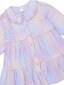 Huxbaby Rainbow Check L/S Frill Dress