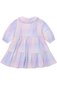 Huxbaby Rainbow Check L/S Frill Dress