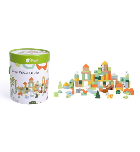 Classic World Forest Blocks Barrel 100pc